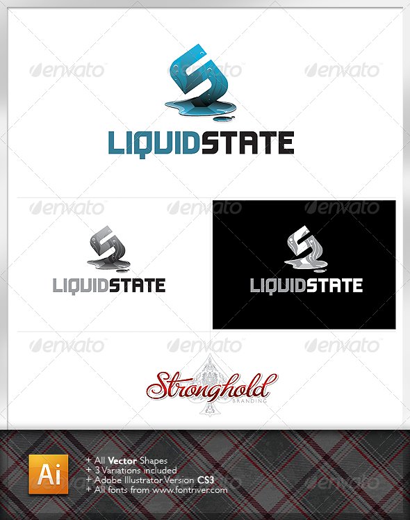 Liquid State Logo - Letters Logo Templates