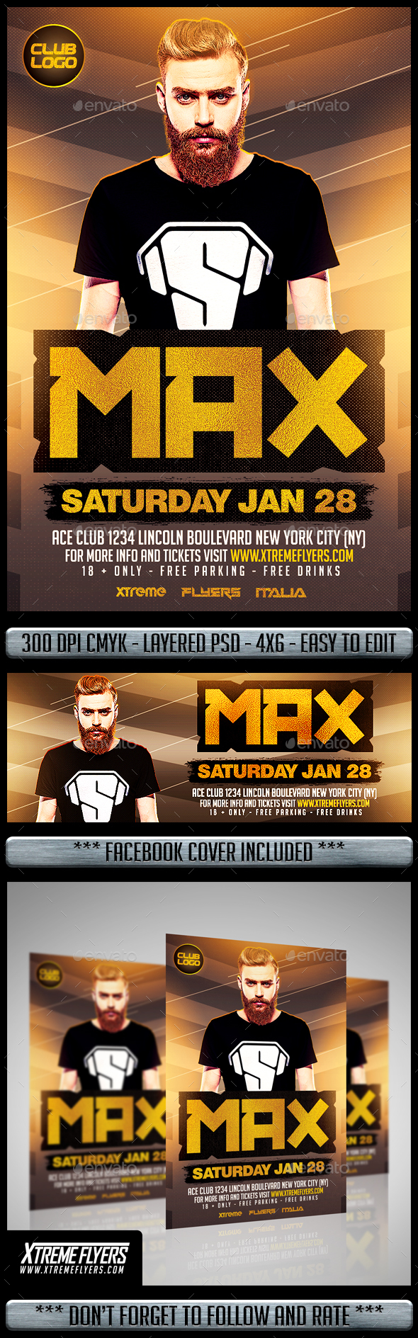 Club DJ Flyer - Clubs & Parties Events