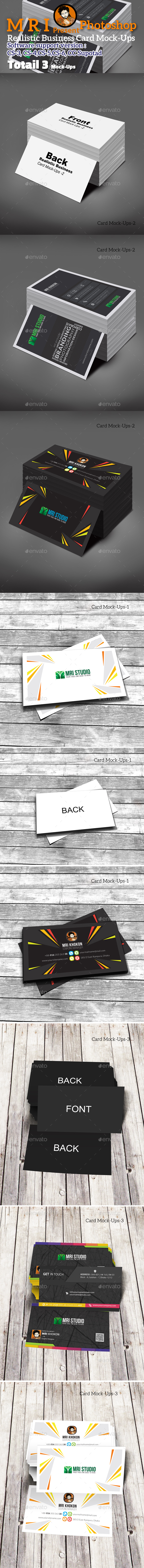 Realistic Business Card Mock-Ups - Business Cards Print