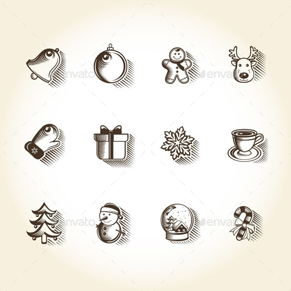 Vintage Christmas Icons - Seasonal Icons