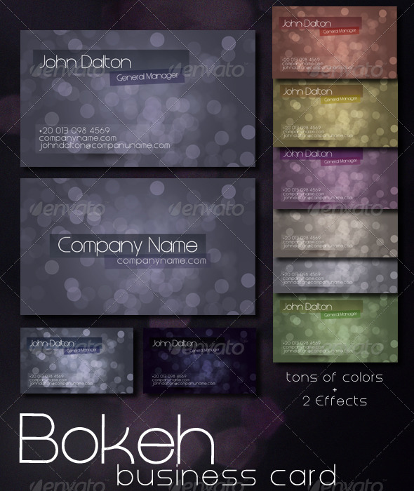 Bokeh Business Card - Creative Business Cards