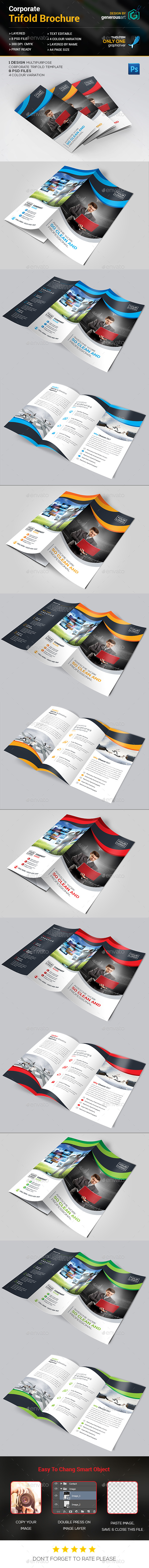 Clean Trifold Brochure - Corporate Brochures