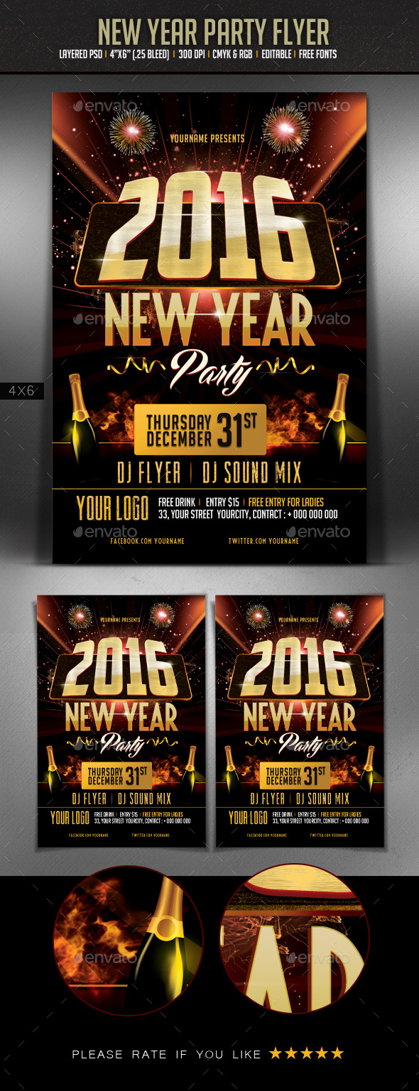 New Year Party Flyer - Clubs & Parties Events