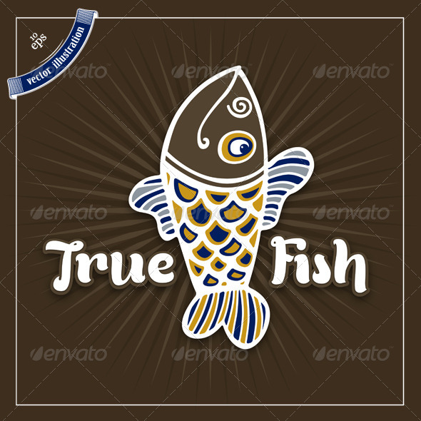 True Fish Logo Template
