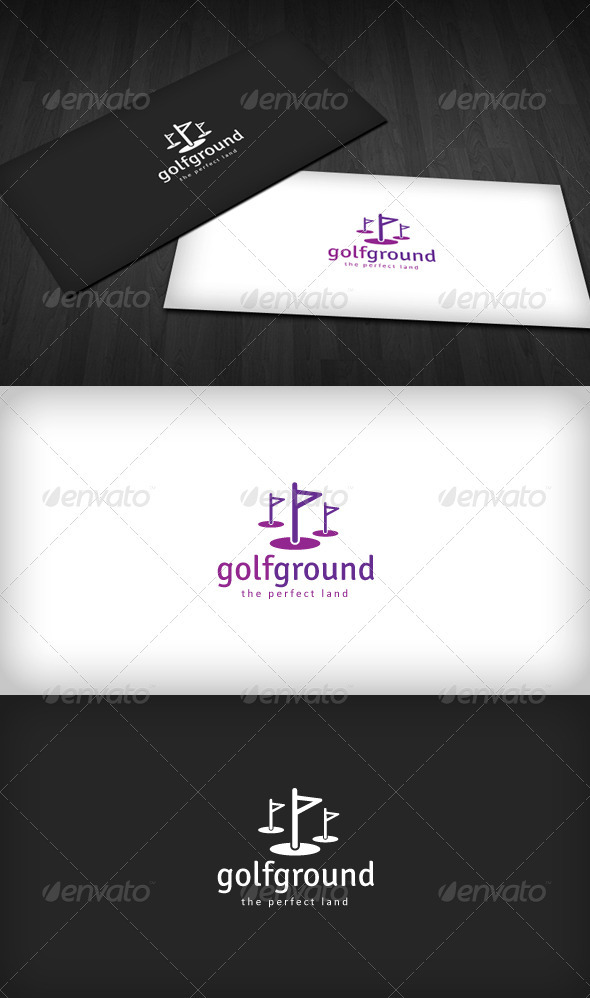 Golf Ground Logo - Vector Abstract
