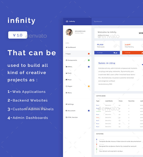 Infinity - Web Application Kit - User Interfaces Web Elements