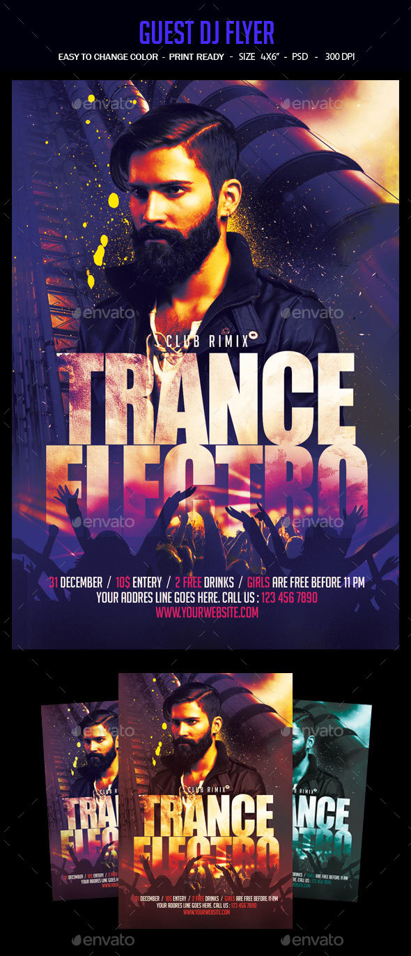 Guest Dj Flyer - Clubs & Parties Events