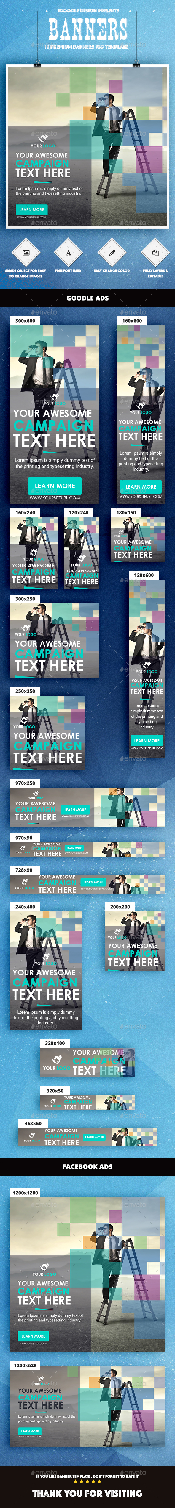 Color Mix / Multipurpose Banner Ad - Banners & Ads Web Elements