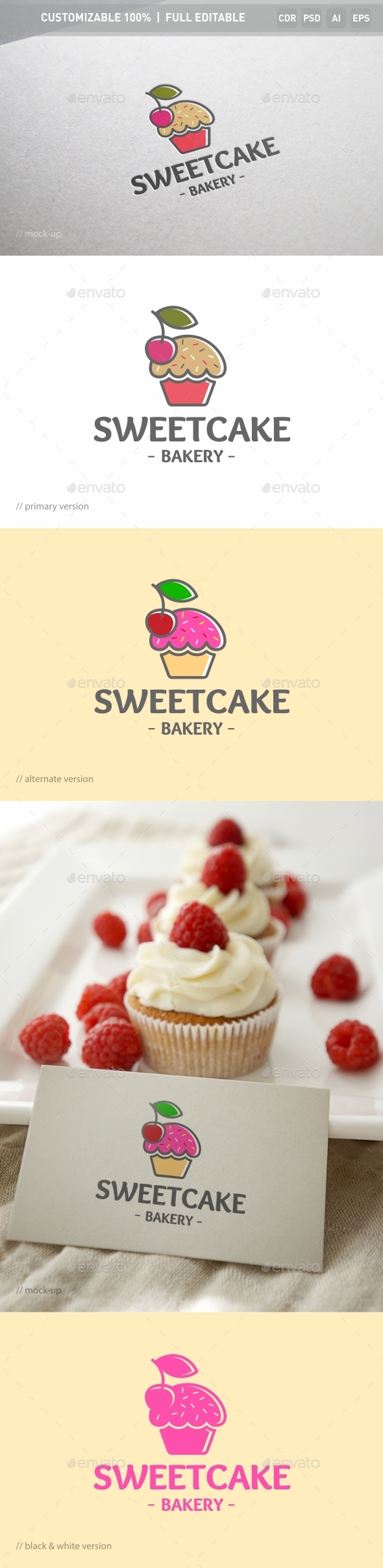 Sweet Cake Logo Template - Objects Logo Templates