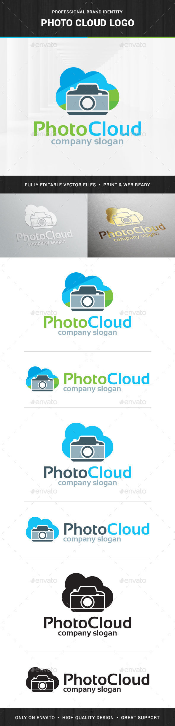 Photo Cloud Logo Template - Objects Logo Templates