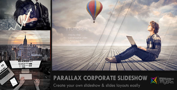 Parallax Corporate Slideshow Video Displays template preview