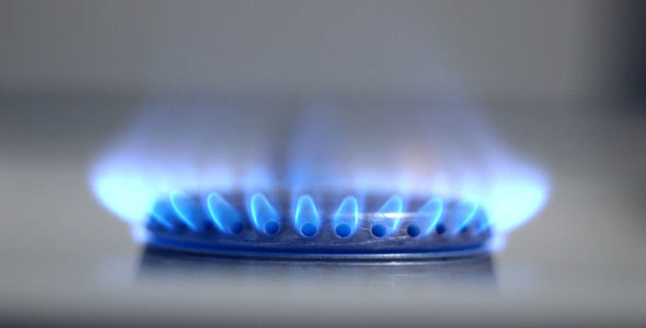 Burning Gas Blue Fire