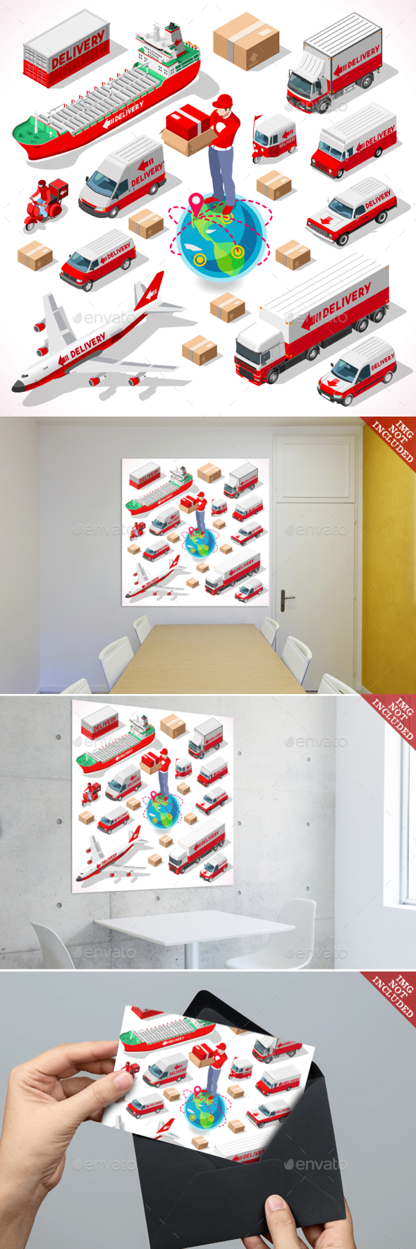 Delivery 05 Infographic Isometric - Business Conceptual