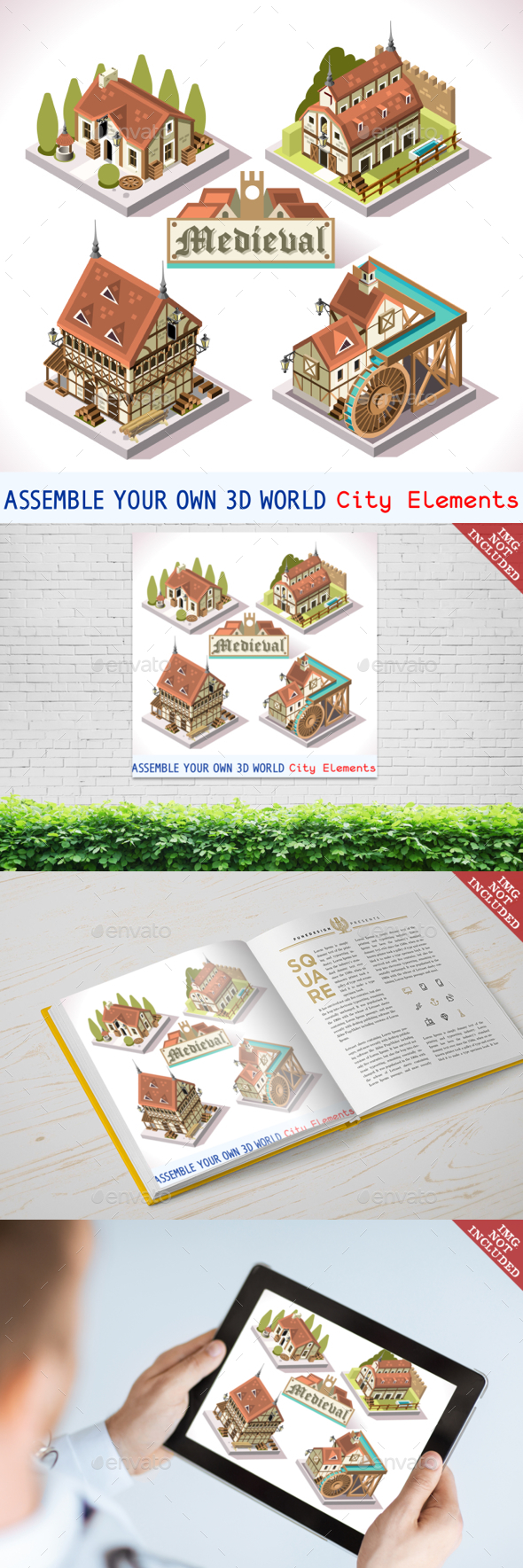 Medieval 02 Tiles Isometric - Buildings Objects