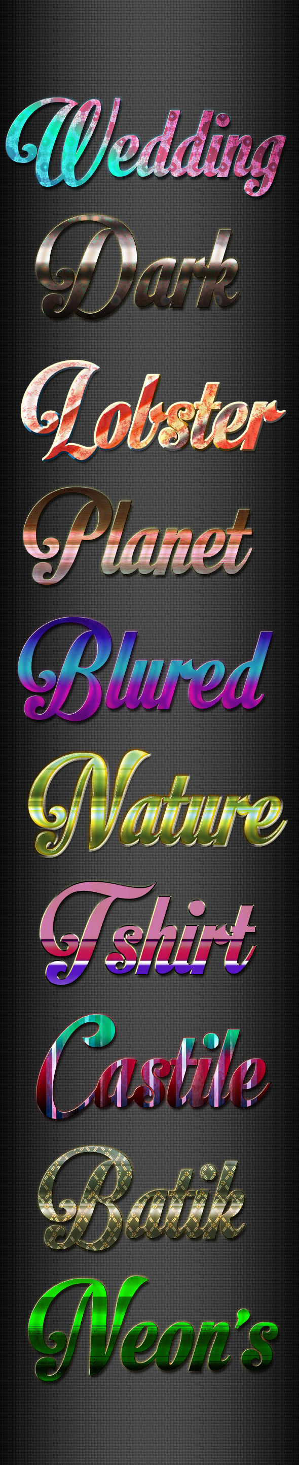 New Photoshop Text Styles vol 11 - Text Effects Styles