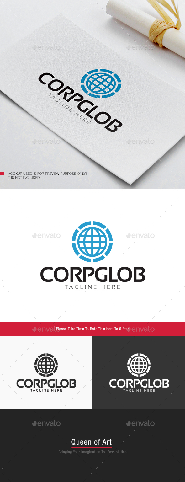 Corp Glob Logo - Objects Logo Templates