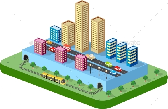 Isometric Town - Buildings Objects
