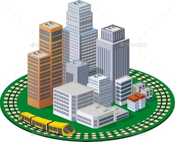 Isometric Town - Buildings Objects