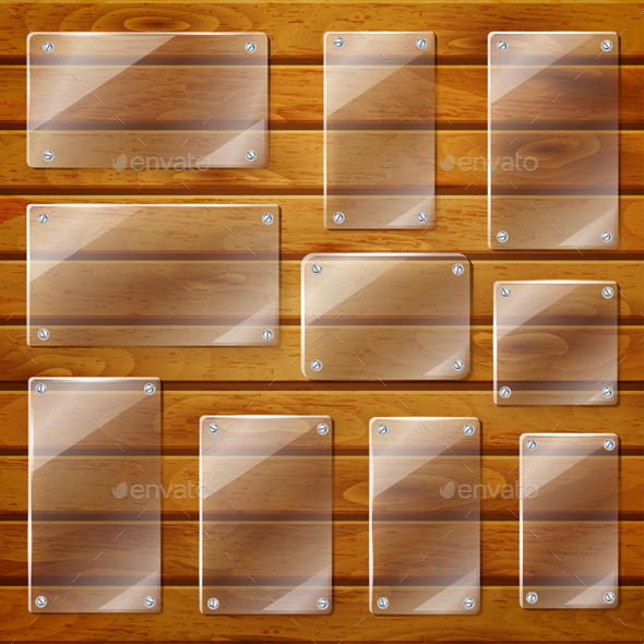 Transparent Glass Plates - Decorative Vectors