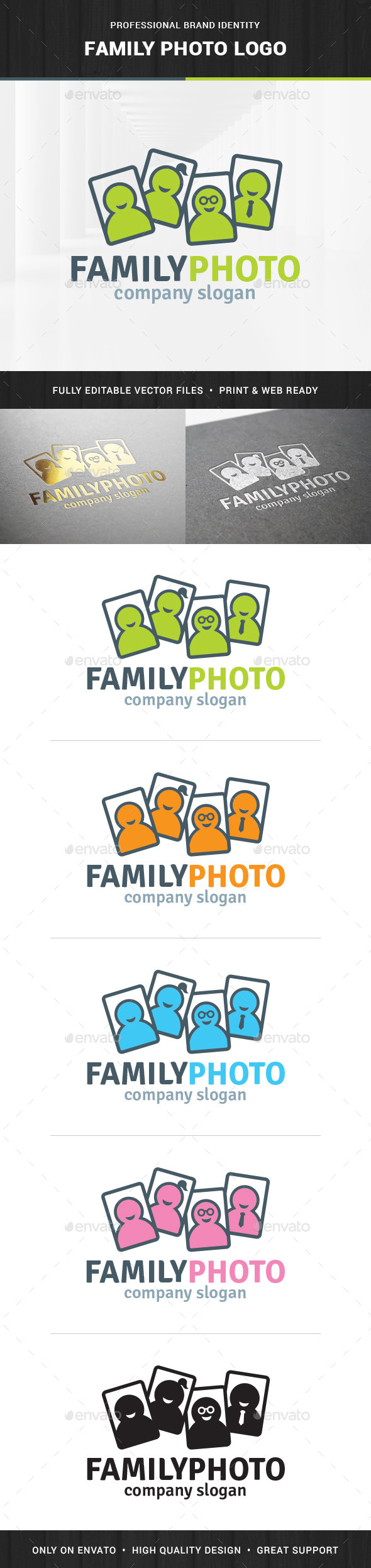 Family Photo Logo Template - Humans Logo Templates