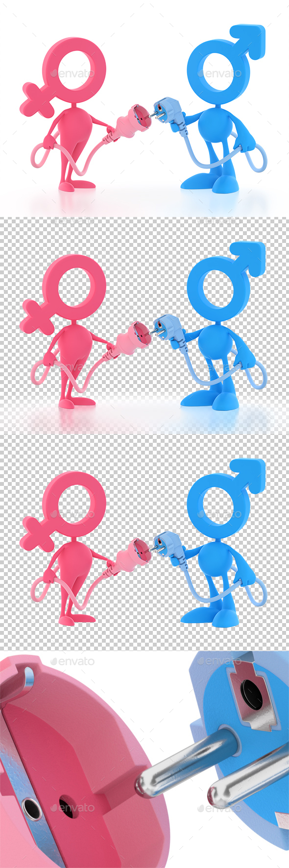 Toy Electric Sex - Characters 3D Renders
