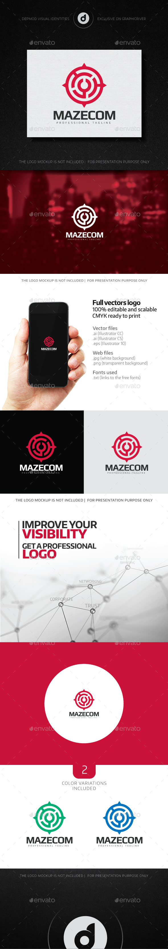 MazeCom Logo - Abstract Logo Templates