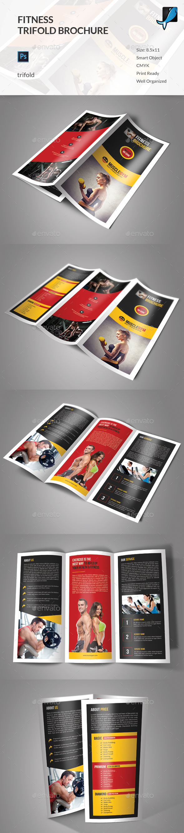 Fitness Trifold Brochure - Corporate Brochures