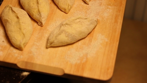 Not Ready Home Baking Is On The Cutting Board.