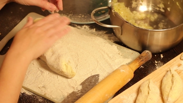 Homemade Dough Preparation For Production Baking