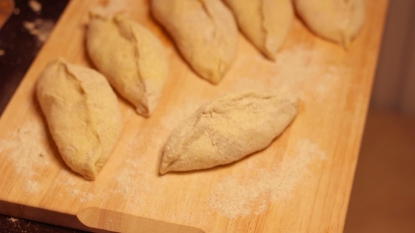 Not Ready Home Baking Is On The Cutting Board.