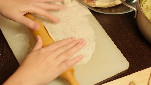 Woman Hands Preparing Homemade Pastries