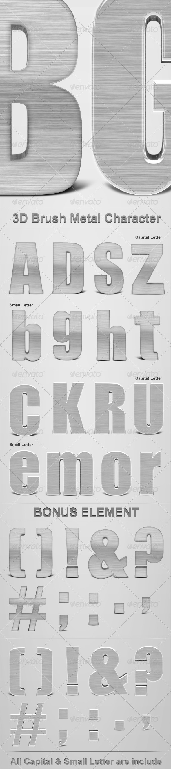 3D Brush Metal Character - Miscellaneous Graphics