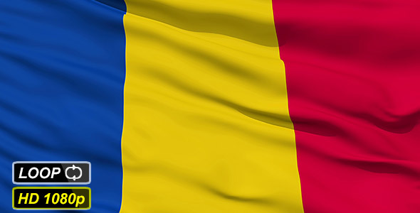 Waving National Flag Of Chad