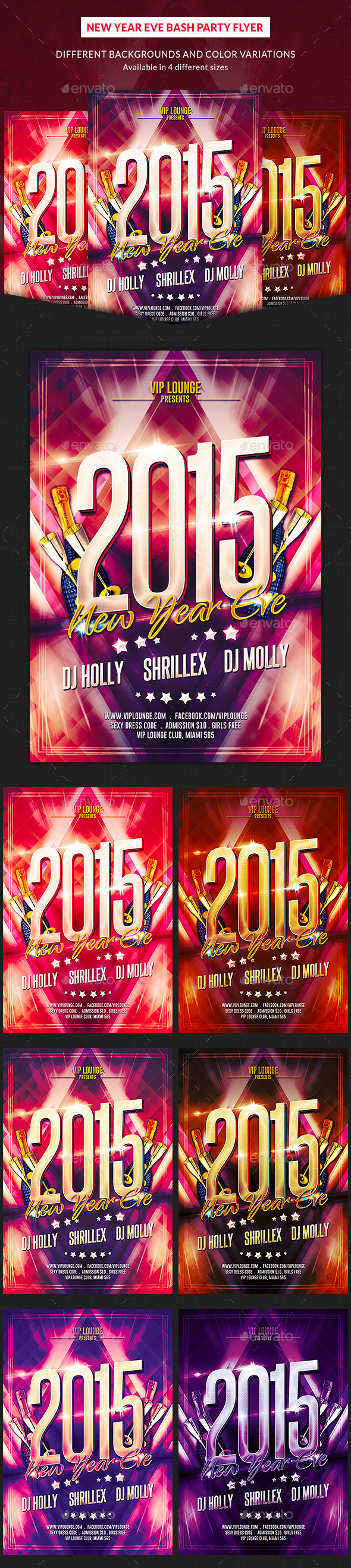 New Year Eve Bash Party Flyer - Clubs & Parties Events