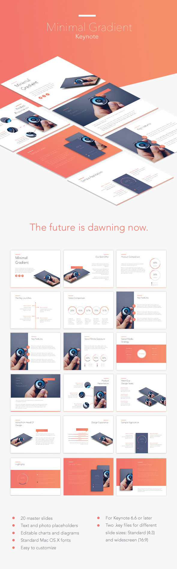 Minimal Gradient Keynote Template - Keynote Templates Presentation Templates