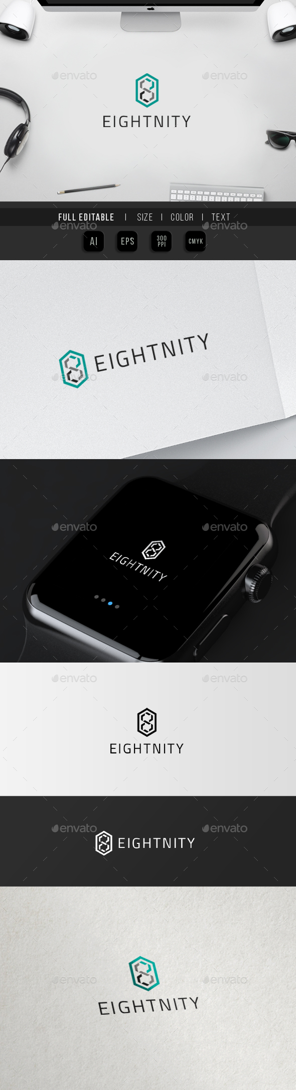 8 Infinity Logo - Numbers Logo Templates