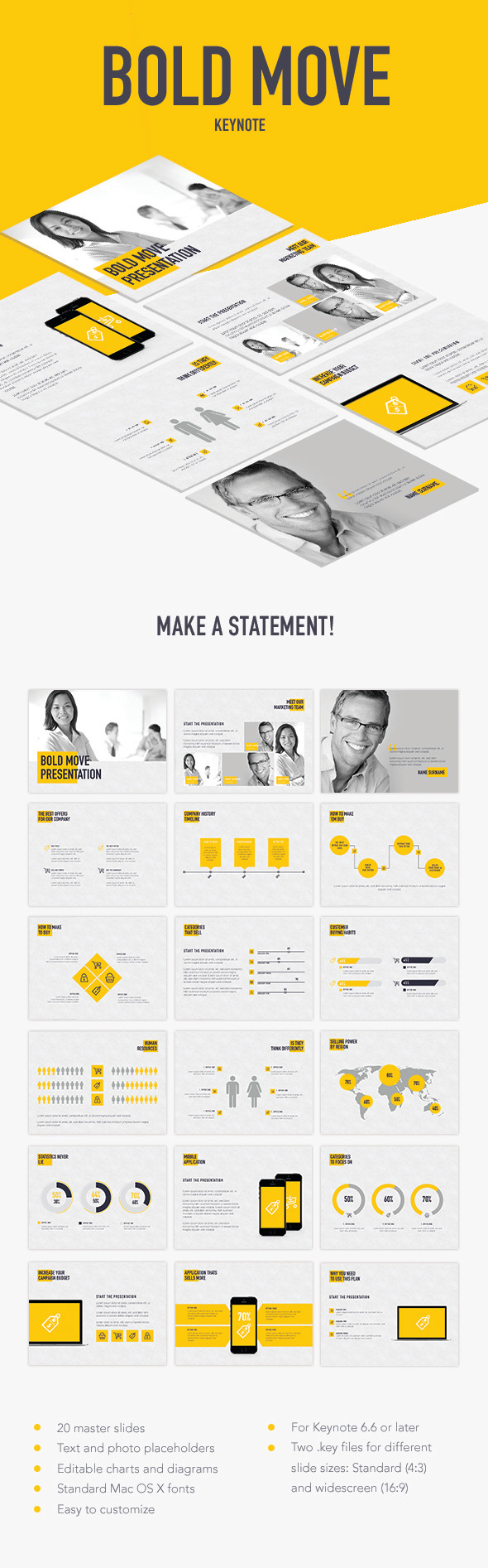 Bold Move Keynote Template - Keynote Templates Presentation Templates