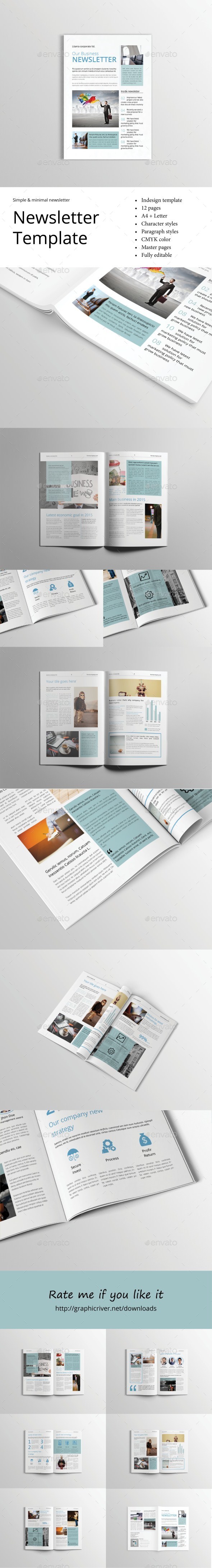 Newsletter Template - Newsletters Print Templates
