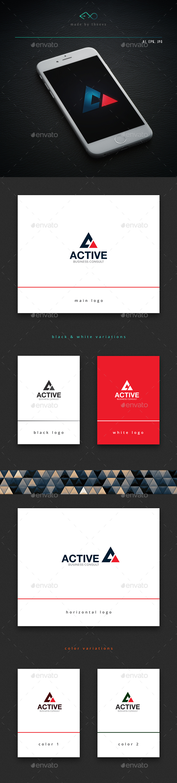 Active - Vector Abstract