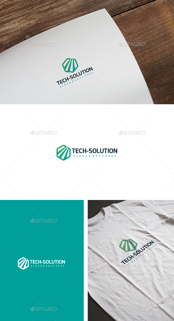 Tech Solution Logo - Abstract Logo Templates