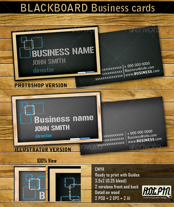 Blackboard Business Cards - Creative Business Cards