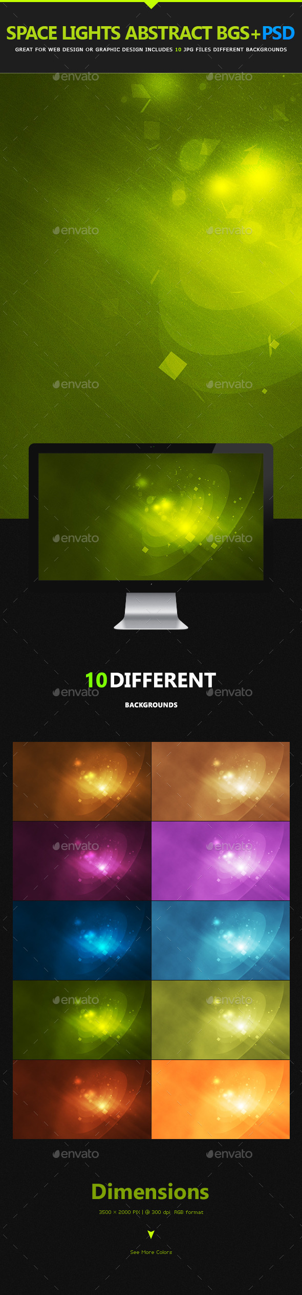 Space Lights Abstract Background - Abstract Backgrounds