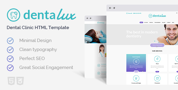 Dentalux DentistHealthcare - ThemeForest 13799712