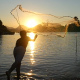 Fishing Net On Sunset - VideoHive Item for Sale