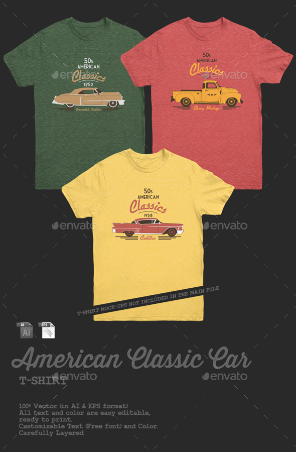 American Classic Car T-Shirt - T-Shirts