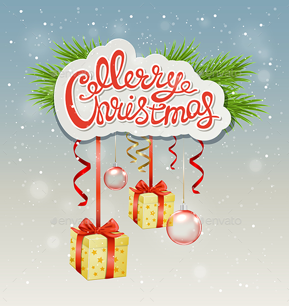 Greeting Inscription and Gifts - Christmas Seasons/Holidays