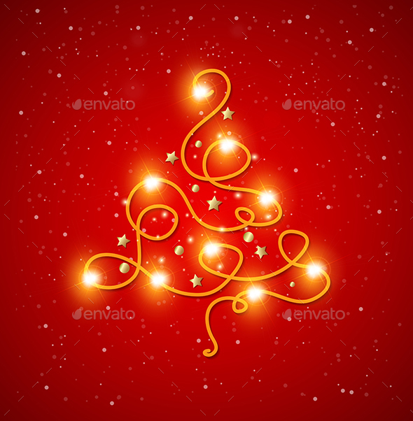 Abstract Shining Christmas Tree - Christmas Seasons/Holidays