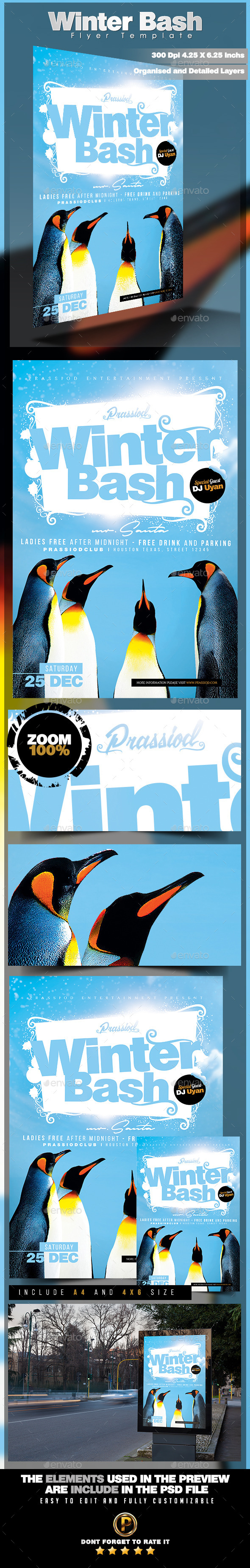 Winter Bash Flyer Template - Events Flyers