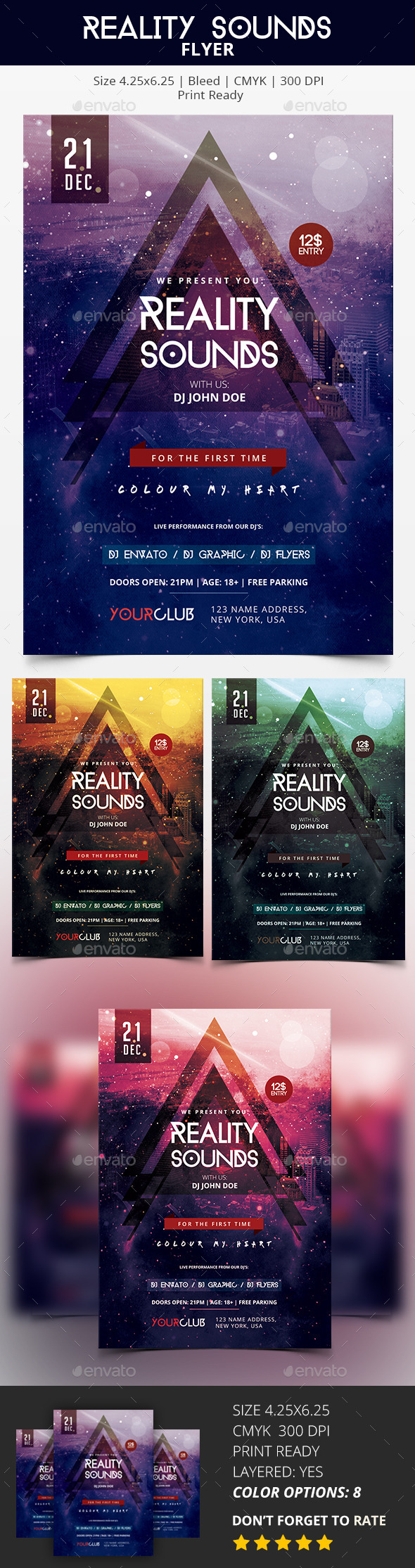 Reality Sounds - PSD Flyer - Flyers Print Templates