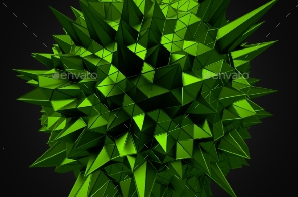 Abstract Sphere With Chaotic Structure. - Tech / Futuristic Backgrounds